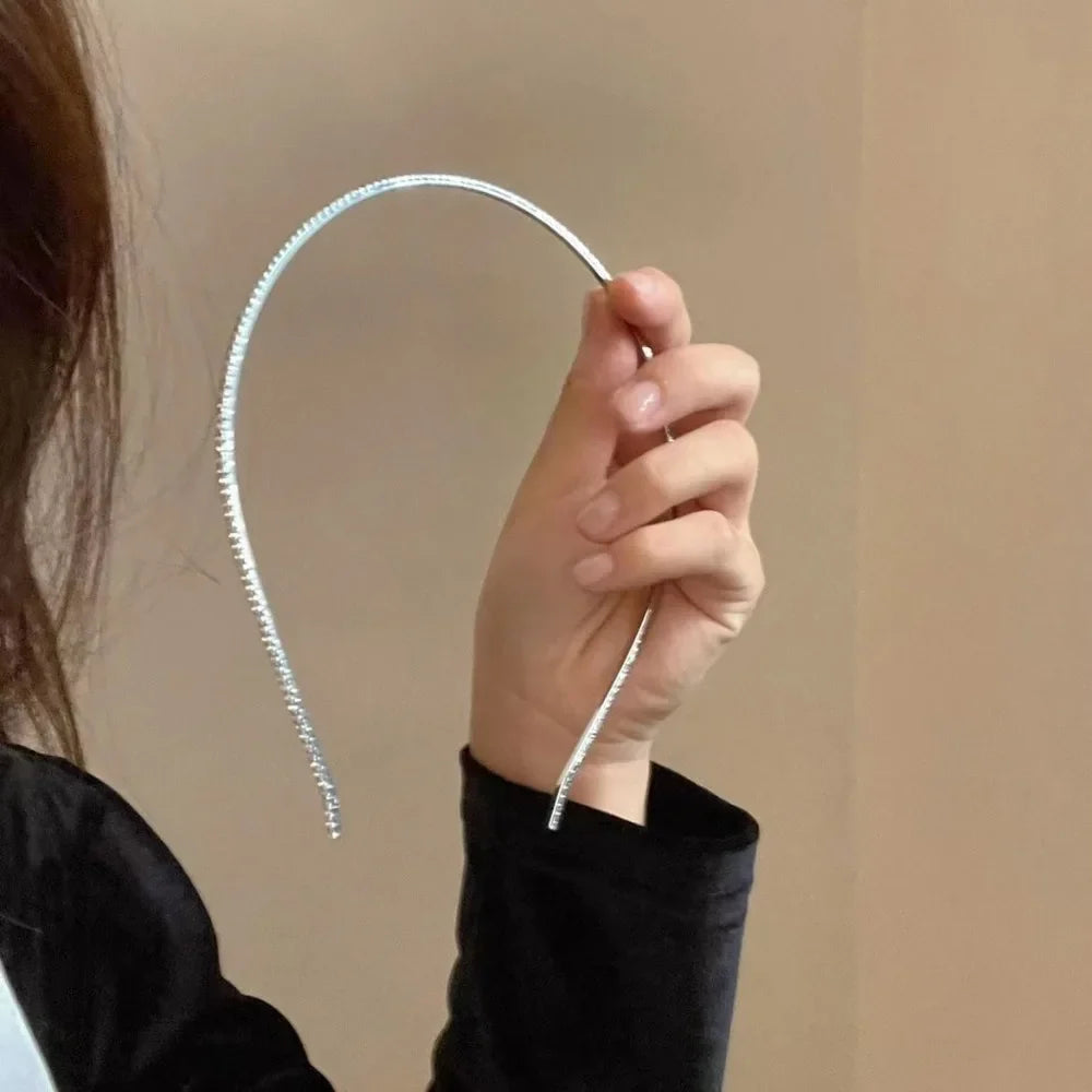 Rhinestone Fairy Hair Hoop – Silver Sparkle Headband for Prom