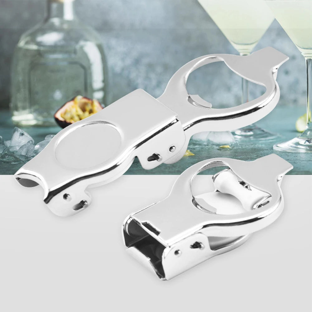 Stainless Steel Bartender Soda Water Bottle Opener Home Carbonated Beverage Storage Device Multifunctional Folding Can Opener Peaceful Pleasures Health and Wellness