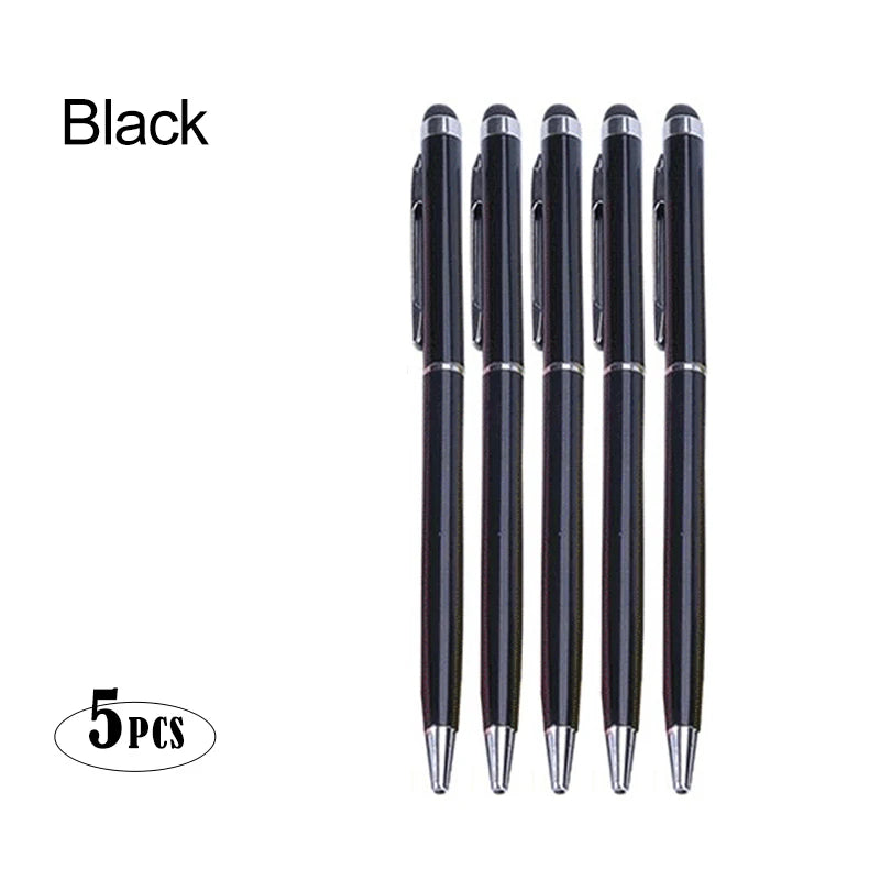 Metal Ballpoint Stylus Pen Touch Pen For Cell Phone Electrostatic Accessories Universal Tablet Pencil Android ipad Peaceful Pleasures Health and Wellness Black(5pcs)