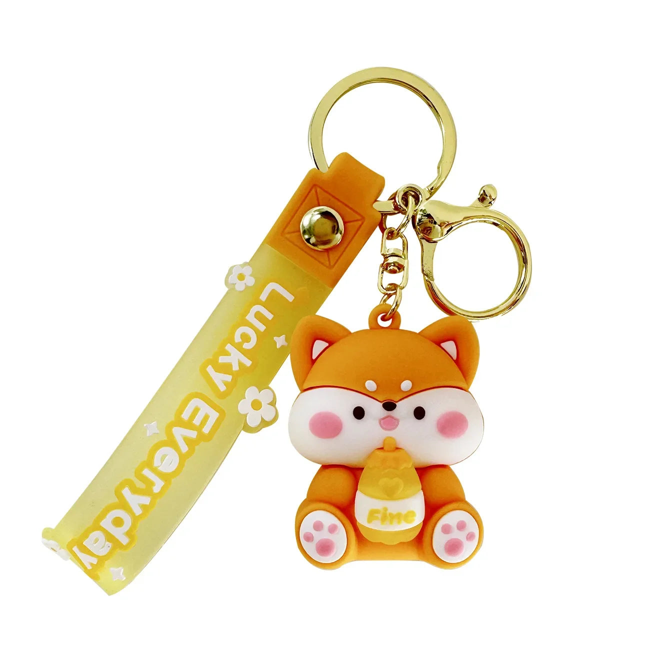 Luck Drinks PVC Cartoon Keychain | Cute Bag Charm & Gift