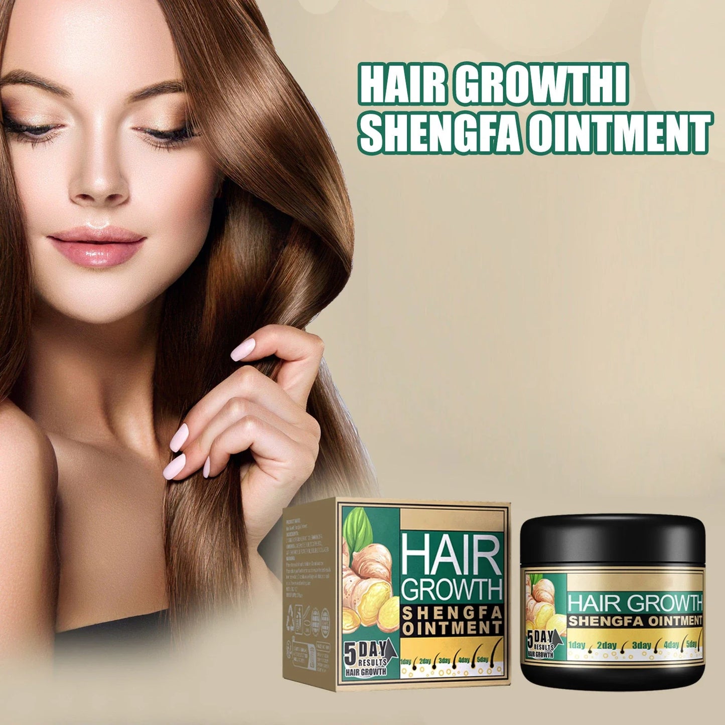 Ginger Hair Growth Cream – Anti Hair Loss Scalp Strengthener