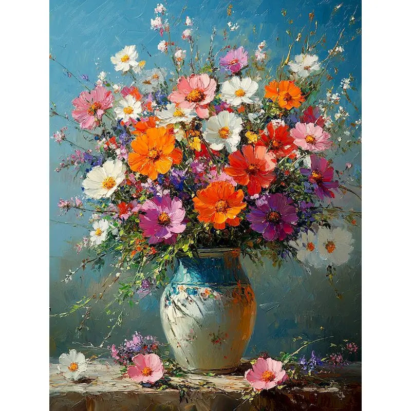 GATYZTORY Flowers Painting by Numbers Kit – 40x50cm Canvas