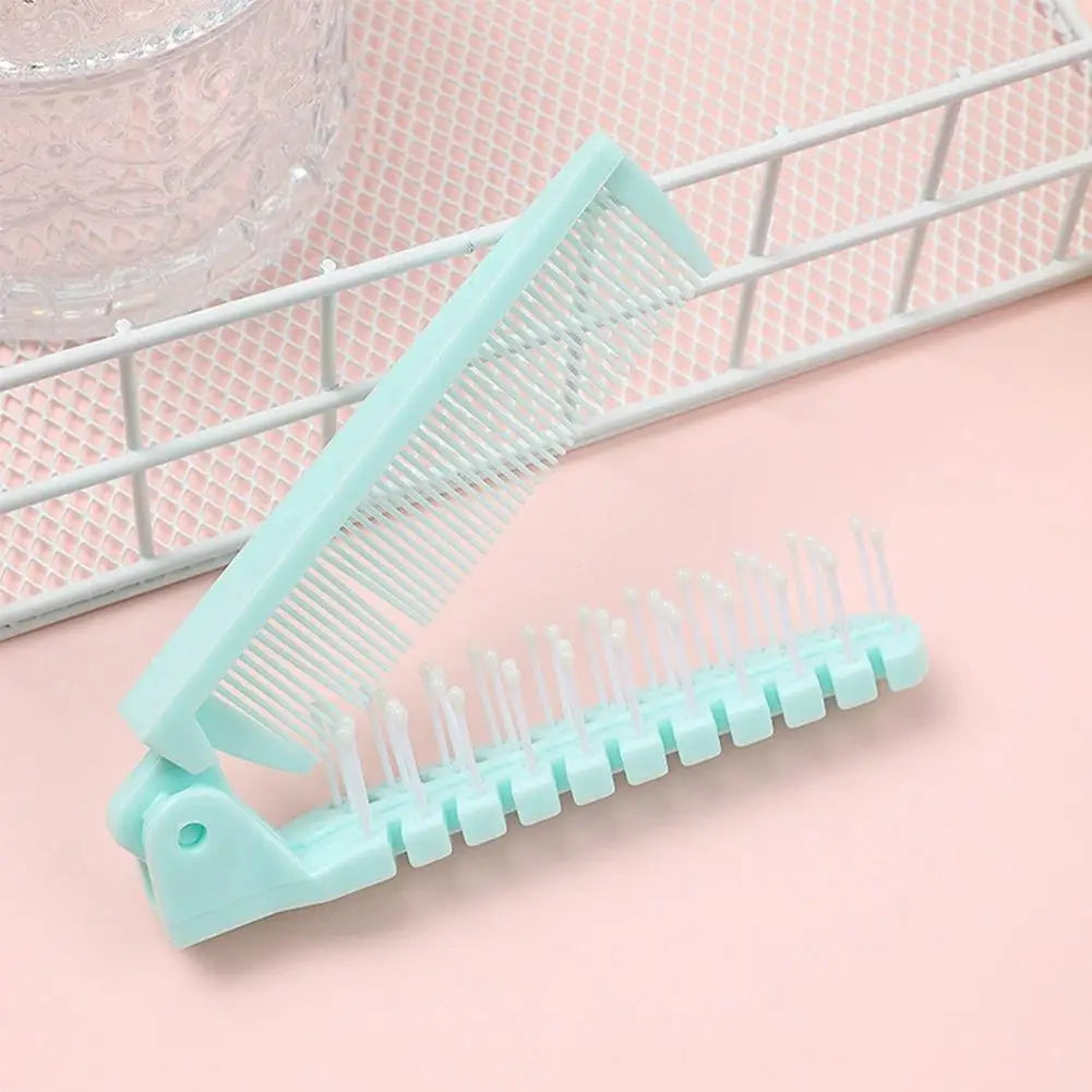 Portable Folding Hair Comb – Anti-Static Travel Styling Tool