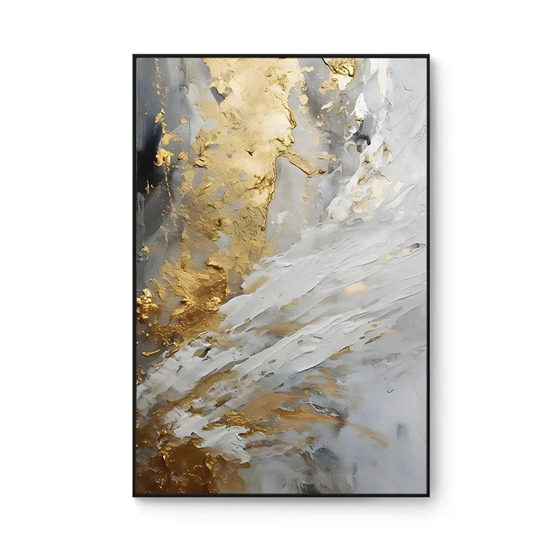 100% Hand Painted，Gold, Grey, Beige, Black ,Textured Painting, Acrylic Abstract Oil Painting, Wall Decor Living Room, Office Wal Peaceful Pleasures Health and Wellness