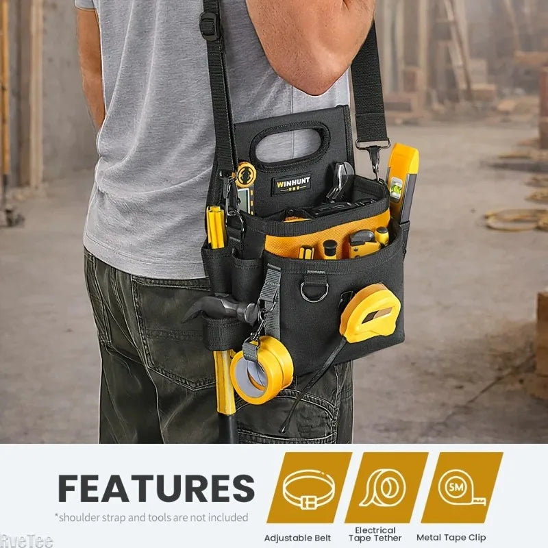 WINHUNT 600D Oxford Tool Belt Bag | Electrician & Carpenter