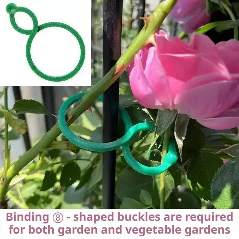 100pcs 8 Shape Garden Plant Clips Vining Climbing Plant Support Clamps for Vegetable Garden Binding Fixing Tools Peaceful Pleasures Health and Wellness
