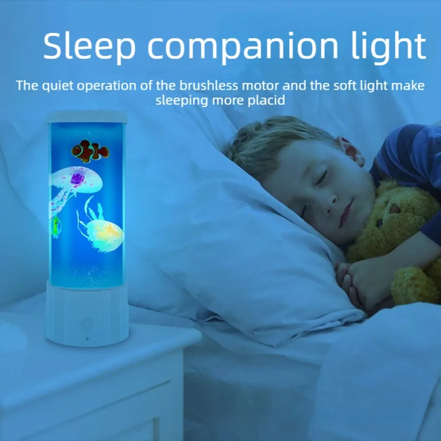 Colorful Jellyfish LED Night Light | USB Atmosphere Bedroom Lamp