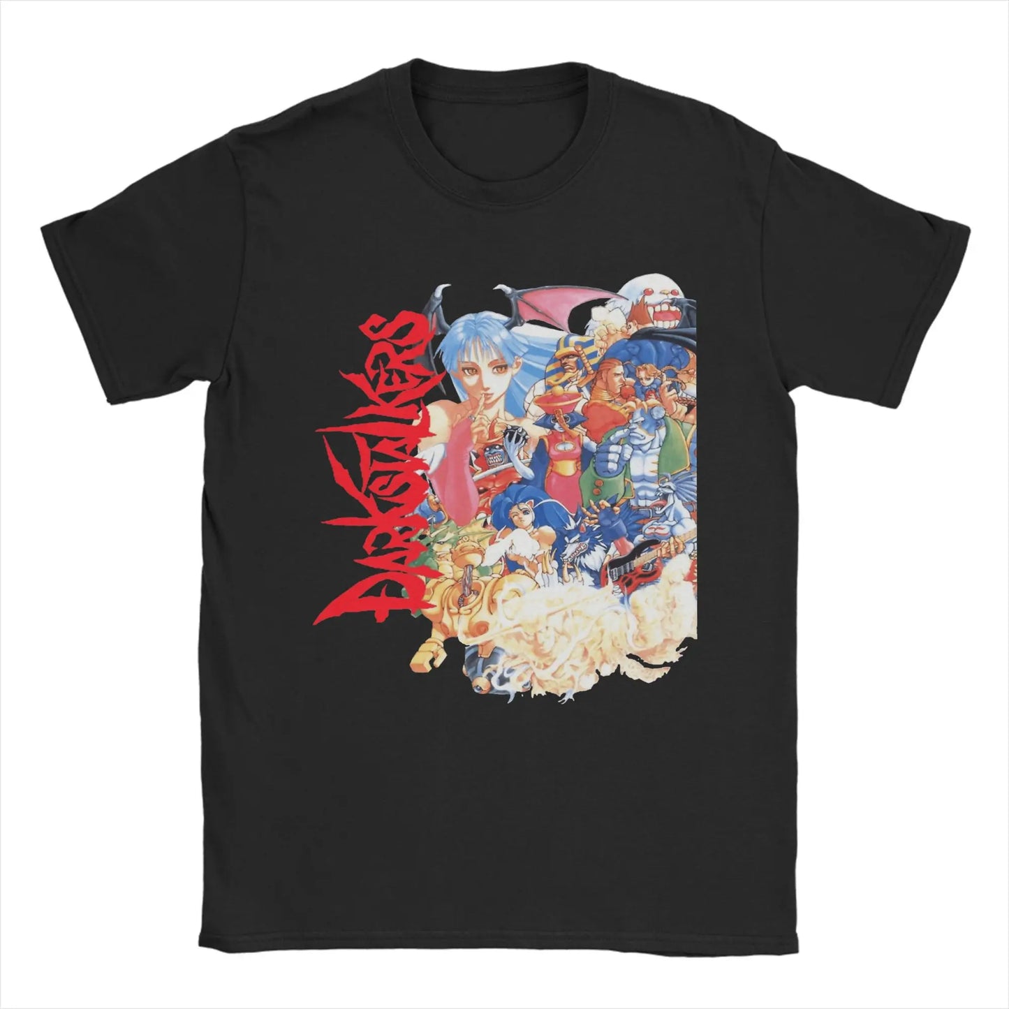 Men's T-Shirt Darkstalkers Humor 100% Cotton Tee Shirt Short Sleeve Characters T Shirt Round Collar Clothes Printed Peaceful Pleasures Health and Wellness