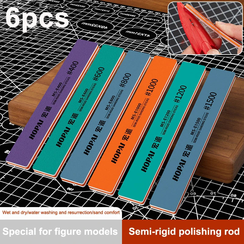 36-Pc Model Sanding Sticks Kit #400–#1500 | Hobby Polishing