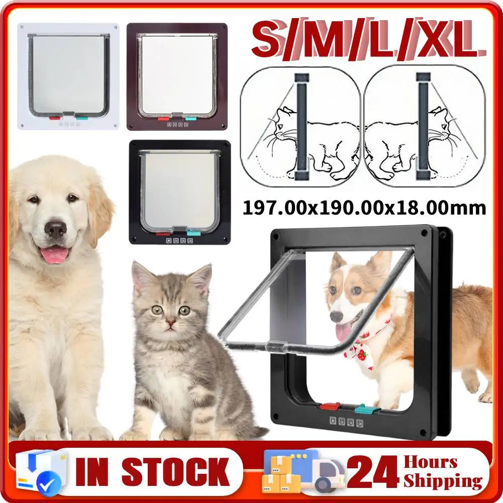 Pet Flap Door with 4-Way Security Lock – Cats & Small Dogs Peaceful Pleasures Health and Wellness