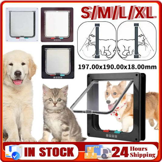 Pet Flap Door with 4-Way Security Lock – Cats & Small Dogs Peaceful Pleasures Health and Wellness