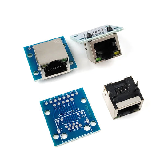 RJ45 Network Port Adapter Test Board Horizontal 8p Crystal Head Female Socket Circuit Board with Light Peaceful Pleasures Health and Wellness