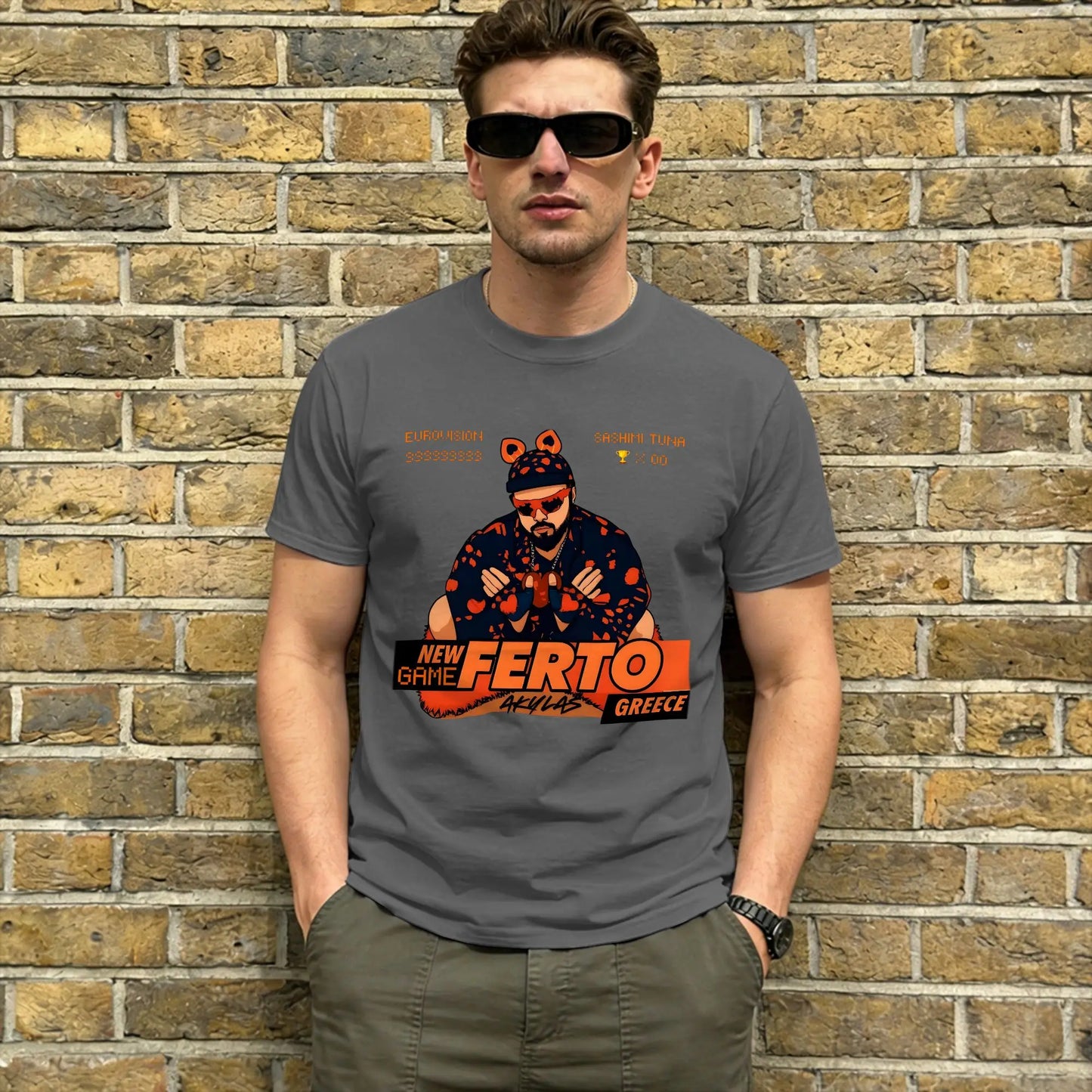 Greece Eurovision 2026 Men's Cotton T-Shirt | Akylas Ferto