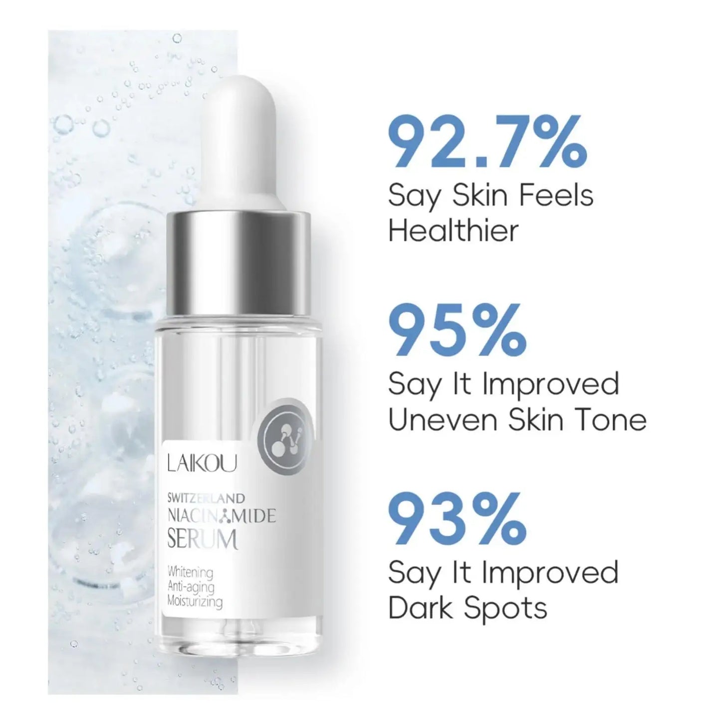 LAIKOU Niacinamide Face Serum 17ml – Hyaluronic Acid & Ginseng