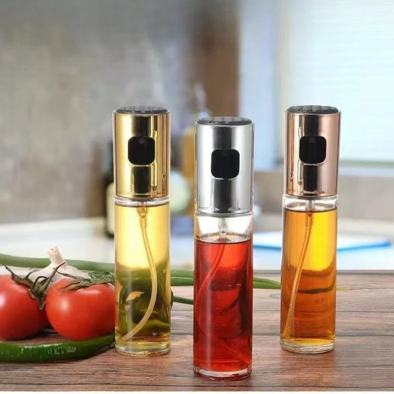 Hot BBQ Baking Olive Oil Spray Bottle Oil Press-type Spray Glass Bottle Spray Bottles BQ Sprayer Seasoning Bottle Kitchen Peaceful Pleasures Health and Wellness