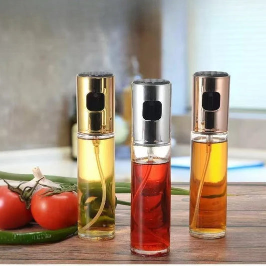 Hot BBQ Baking Olive Oil Spray Bottle Oil Press-type Spray Glass Bottle Spray Bottles BQ Sprayer Seasoning Bottle Kitchen Peaceful Pleasures Health and Wellness