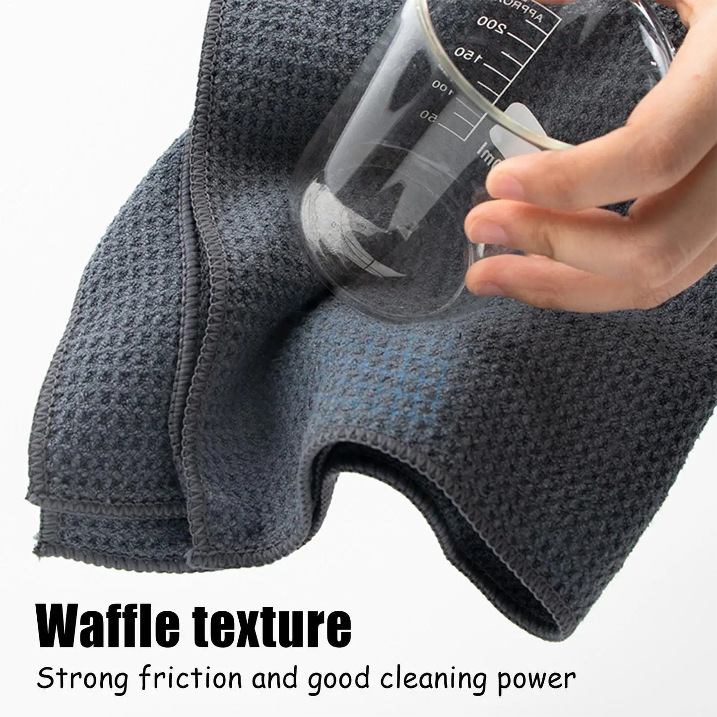 Waffle Weave Microfiber Towels – Lint-Free, Quick-Dry Cleaning
