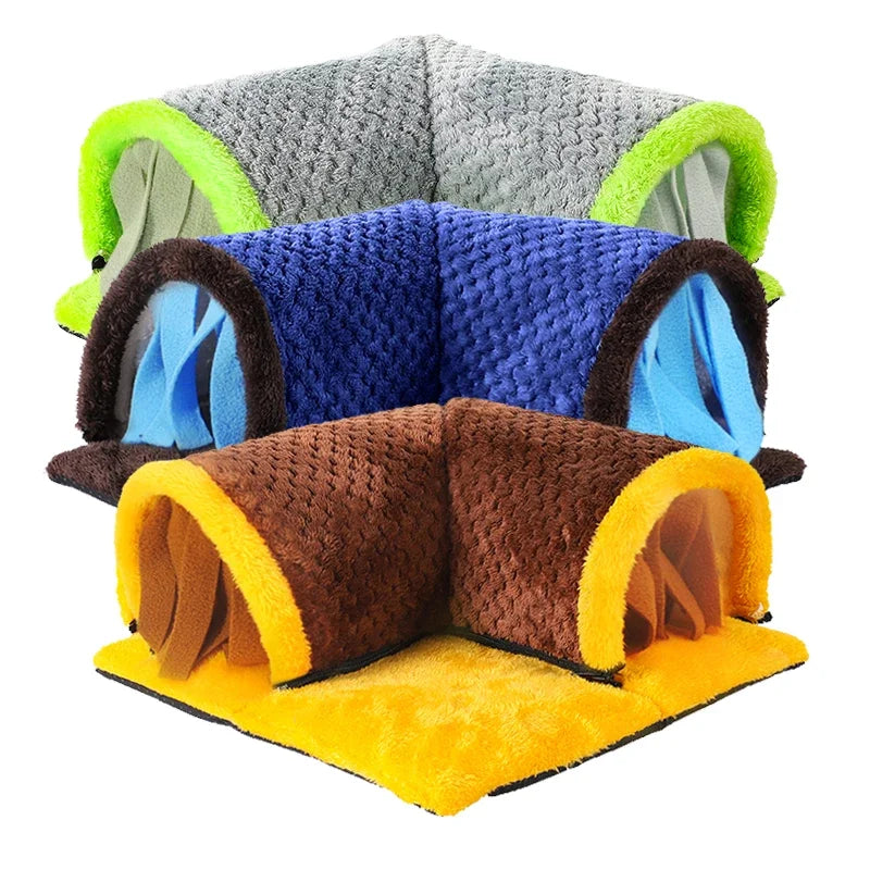 Fleece Guinea Pig Hideout Tunnel Bed | Corner Cage Hide