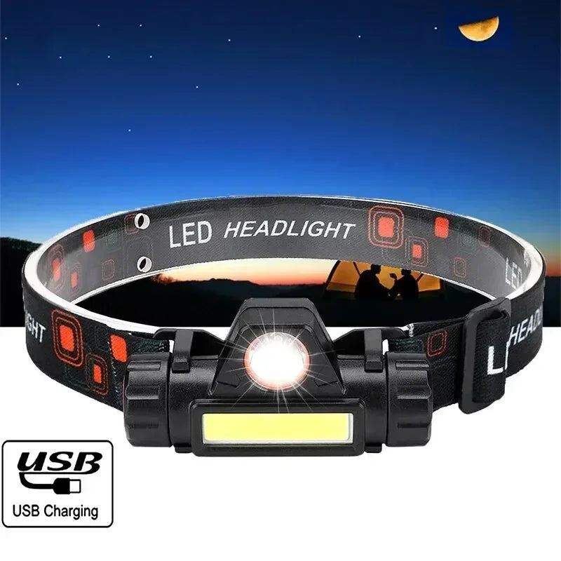 Q5 COB LED Headlamp 500lm | Built-in 18650 Battery, Waterproof