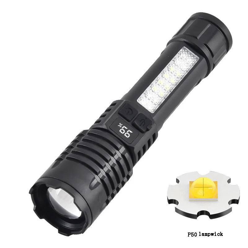 Rechargeable LED Flashlight – 8W, Multi-Mode, USB Charging
