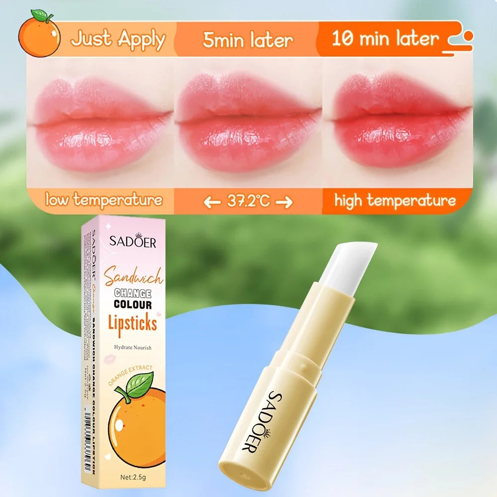 Orange Color-Changing Moisturizing Lip Balm 2.5g