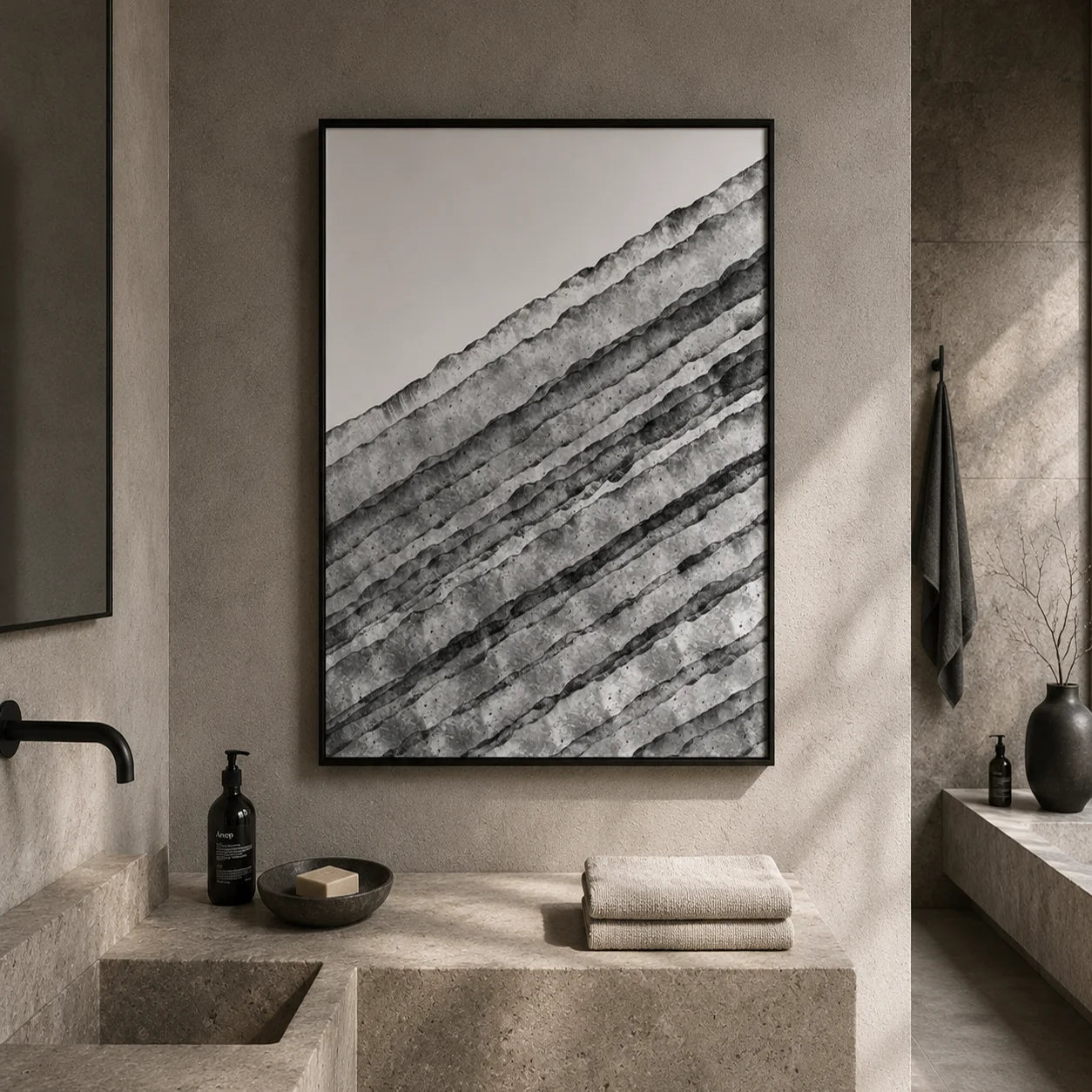 Abstract Minimalist Canvas Wall Art Poster Print | Home Decor Canvas Wall Art Peaceful Pleasures Health and Wellness
