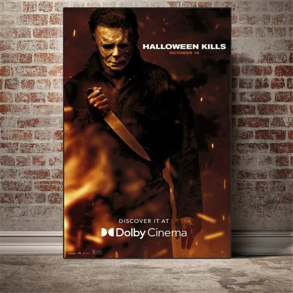 Michael Myers Canvas Wall Art | Halloween Horror Poster Print Canvas Wall Art Peaceful Pleasures Health and Wellness 11 30x40cm Unframed