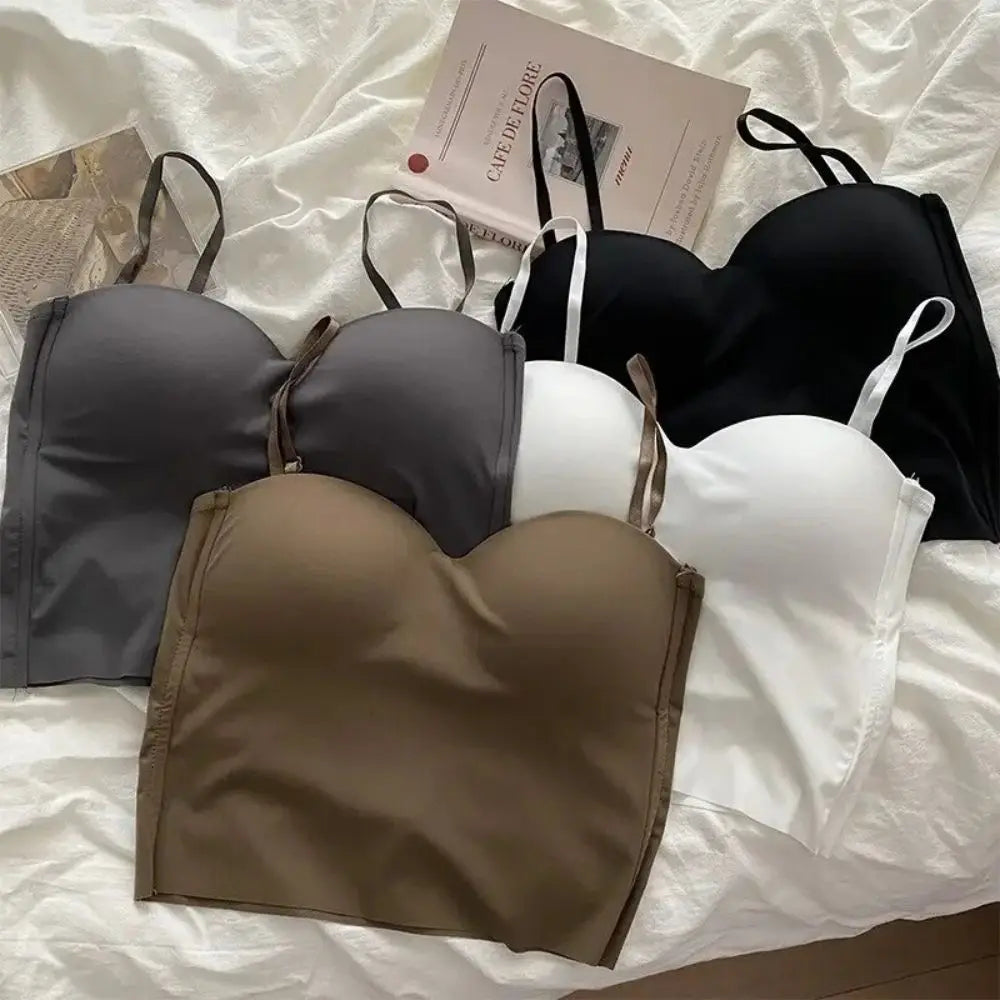 Women's Ice Silk Camisole | Thin Strap Seamless Tank Top