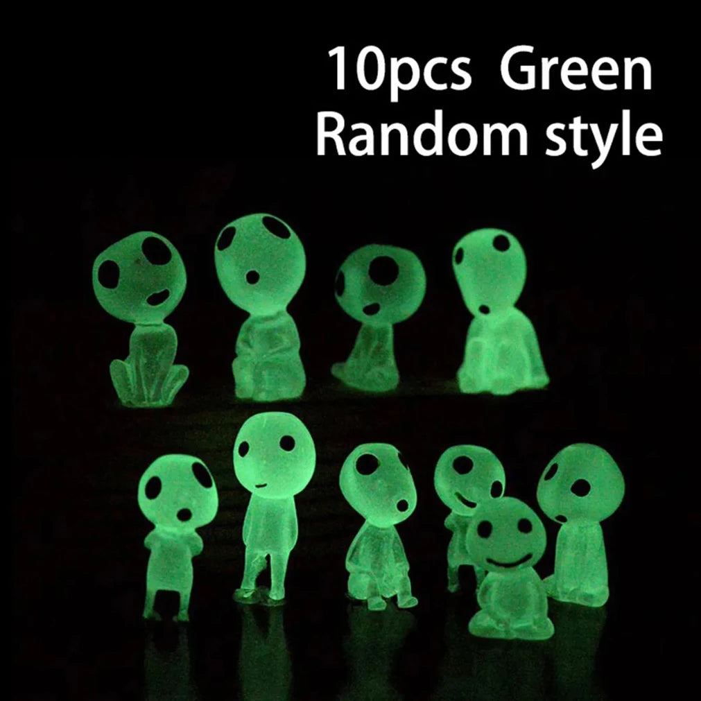 10pc Glow in the Dark Princess Miniature Garden Ornaments