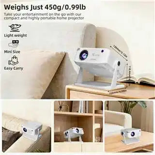 HA109 Projector 4K Decode Android 11 WiFi6 BT5.0 Native 720P 130ANSI Short Throw Home Theater Beamer Peaceful Pleasures Health and Wellness