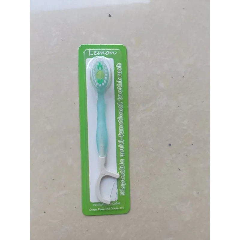 4-in-1 Disposable Portable Toothbrush | Travel Dental Care Kit