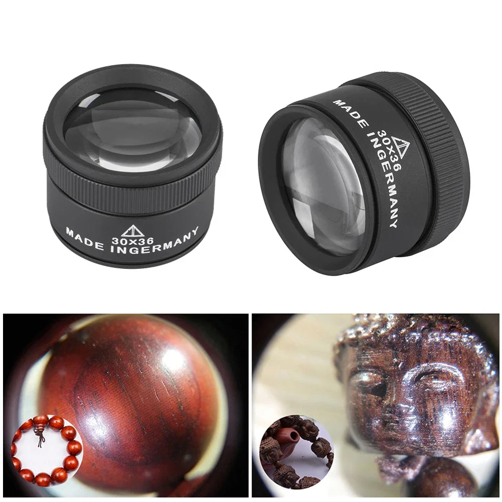 30X 36mm Magnifying Glass for Precision Work K9 Optical Lens Monocle Watch Magnifier Loupe Handheld Coin Stamps Jewelry Loupe Peaceful Pleasures Health and Wellness