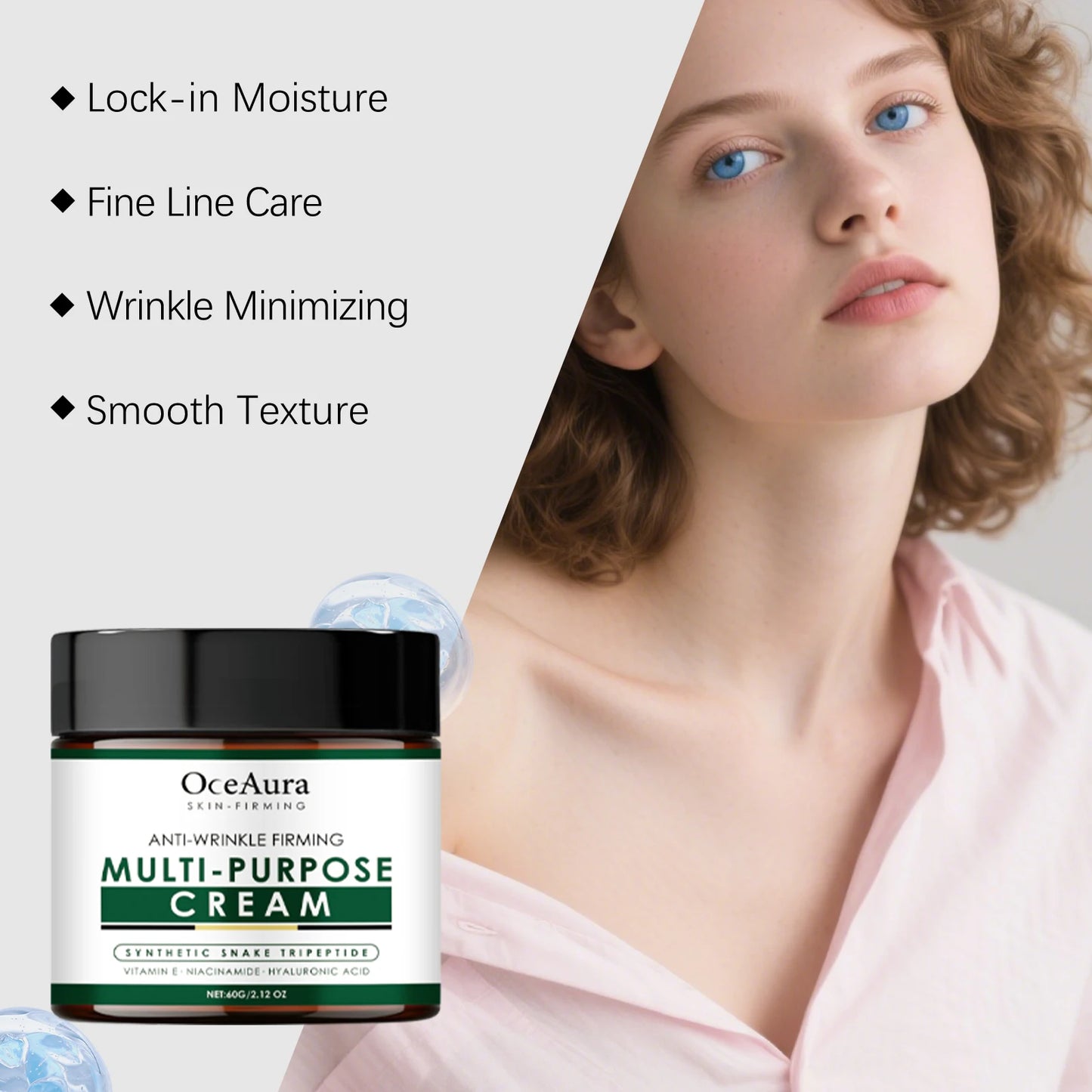OceAura Retinol Collagen Face Cream – Anti-Wrinkle Moisturizer 60g