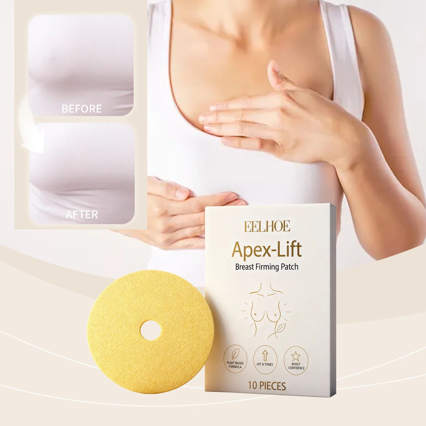 Firming Hydrating Chest Patches – Collagen & Hyaluronic Acid