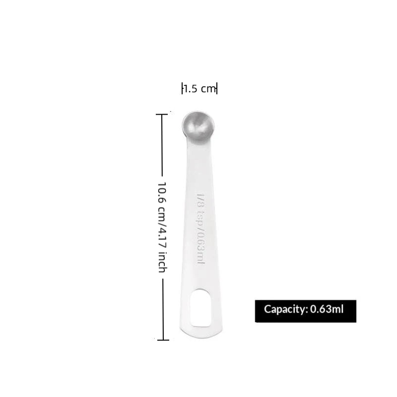 Stainless Steel Measuring Spoons Set 6 Pcs – Stackable Kitchen