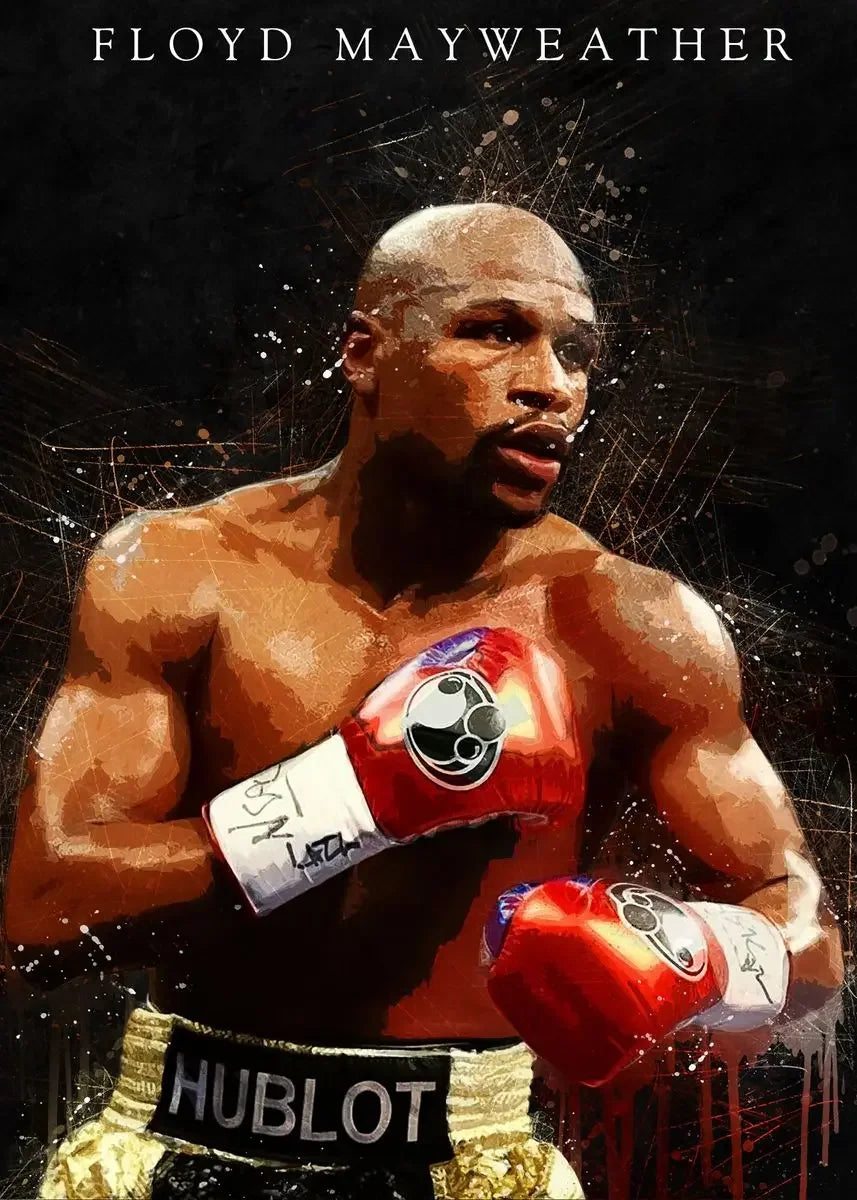 Modern Sports Aesthetics Wall Art Boxer Mike Tyson Manny Pacquiao HD Canvas Poster Prints Home Bedroom Living Room Decor Peaceful Pleasures Health and Wellness SKU-3 30x40cm Unframed