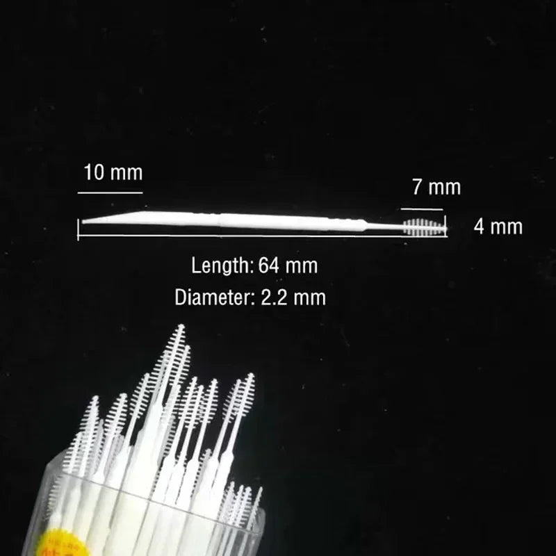 50-Pc Fish Bone Disposable Plastic Interdental Toothpicks Interdental Toothpick Peaceful Pleasures Health and Wellness