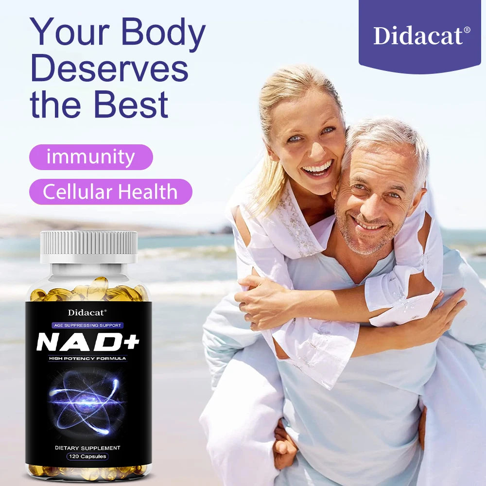 NAD+ Capsules with Resveratrol & Quercetin, Cellular Wellness Supplement for Mitochondrial, Brain, Heart & Daily Stamina Support Peaceful Pleasures Health and Wellness