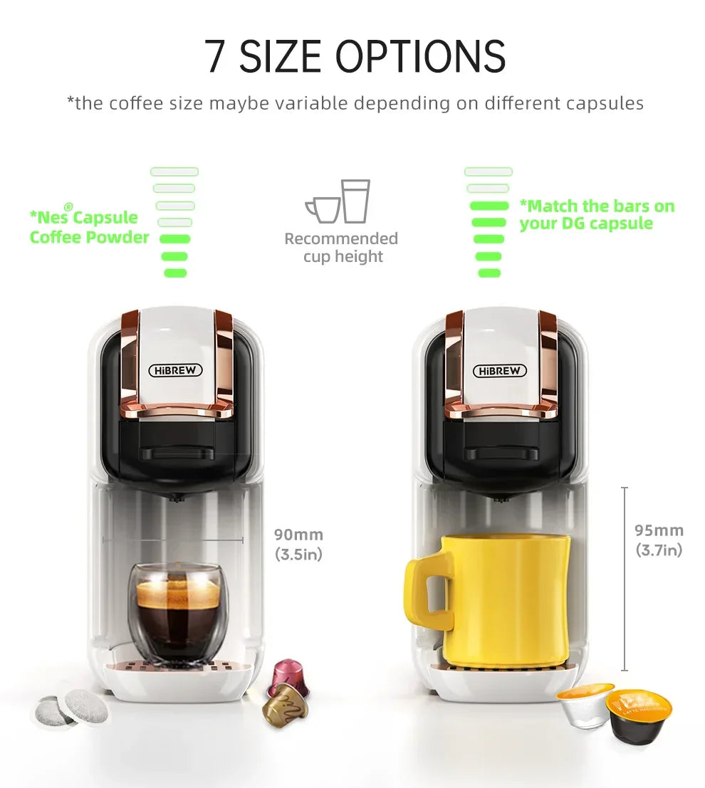 HiBREW Multiple Capsule Coffee Machine 5 in 1 | 20 Bar Coffee Machines Peaceful Pleasures Health and Wellness