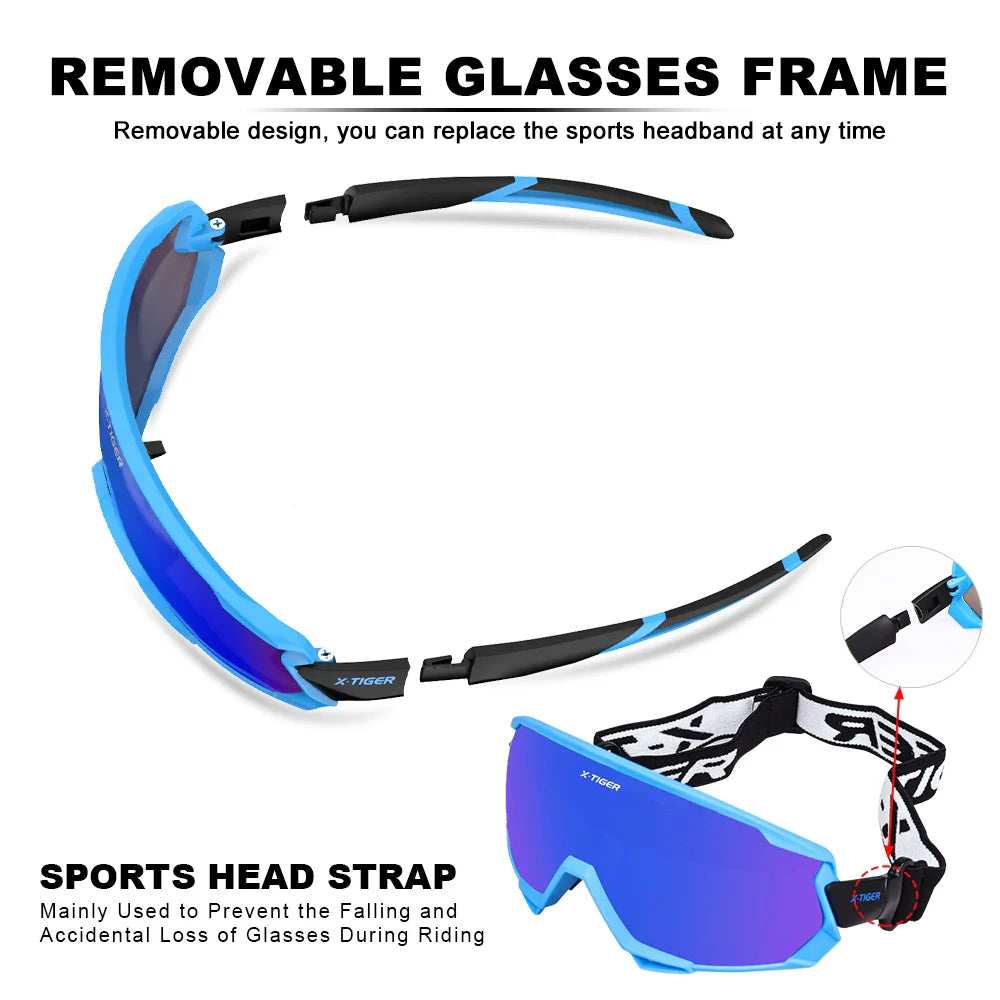 X-TIGER Polarized Sports Sunglasses – 5 Interchangeable Lenses
