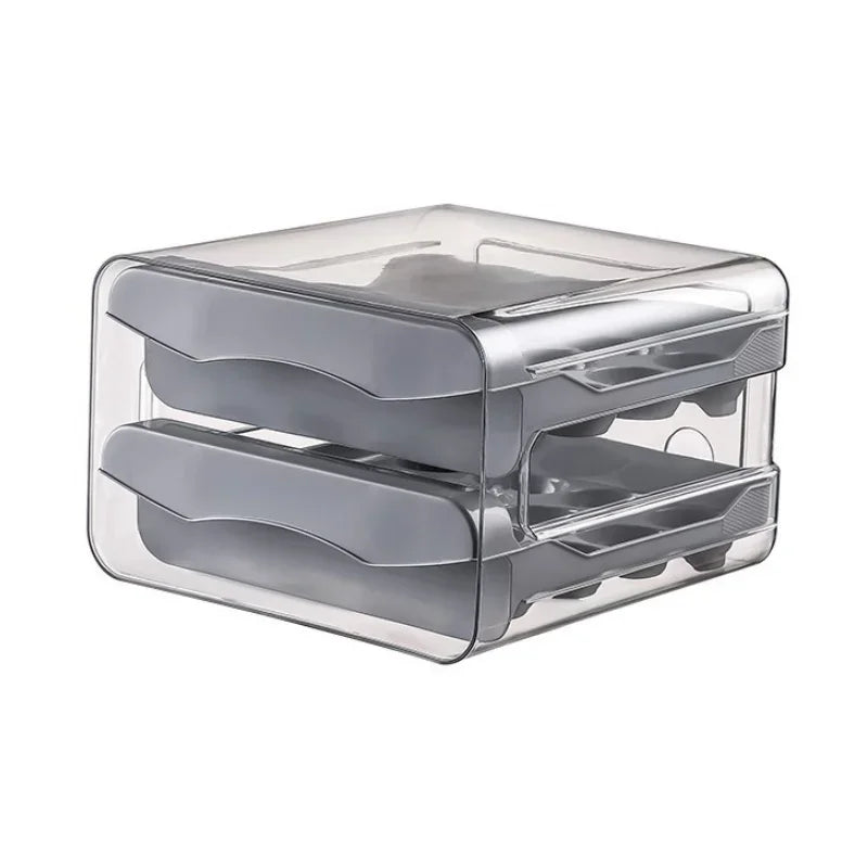 Double Layer Egg Storage Container | Fridge Organizer & Drawer