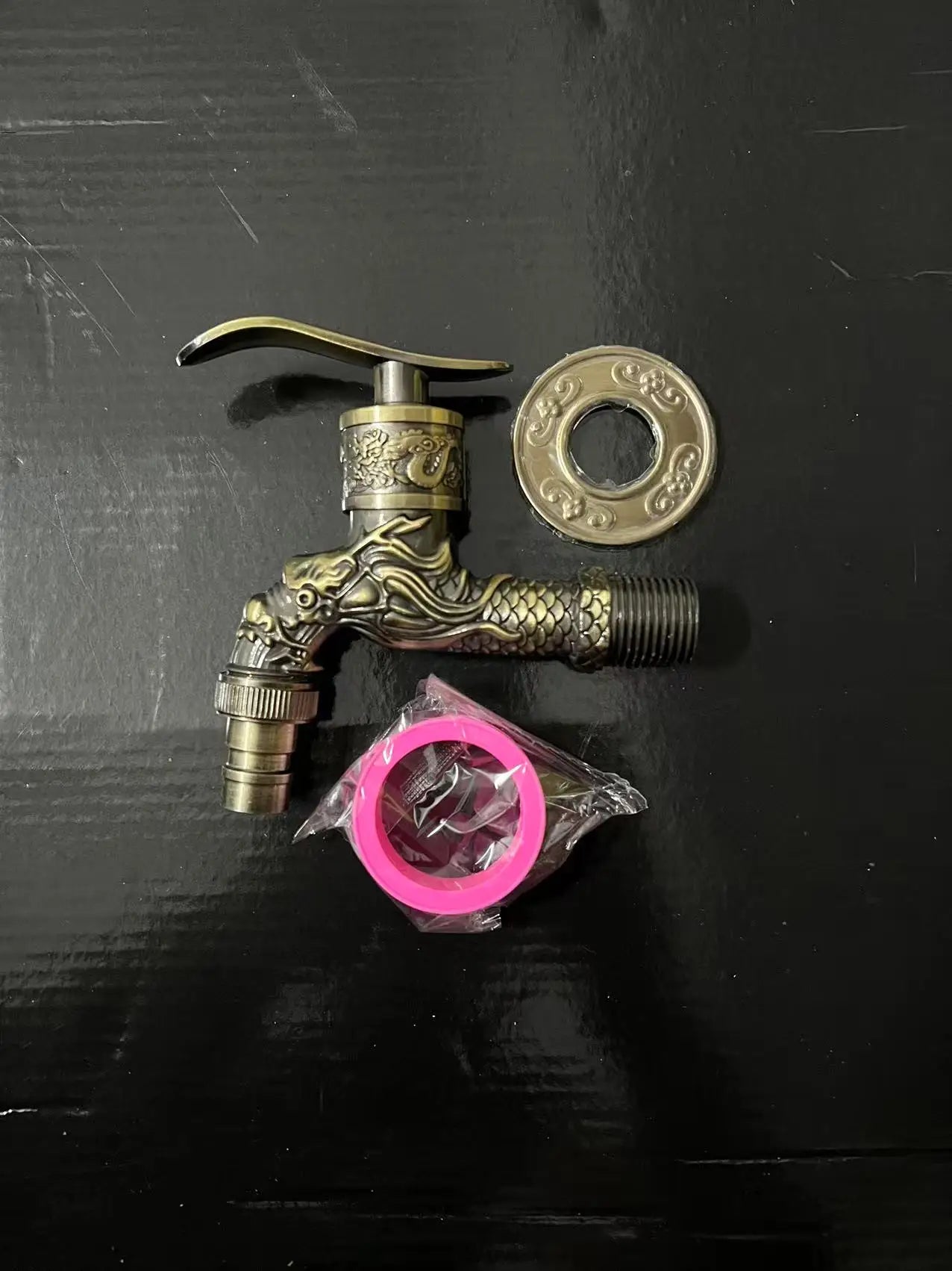 Golden Dragon Wall-Mounted Cold Water Faucet | Vintage Style