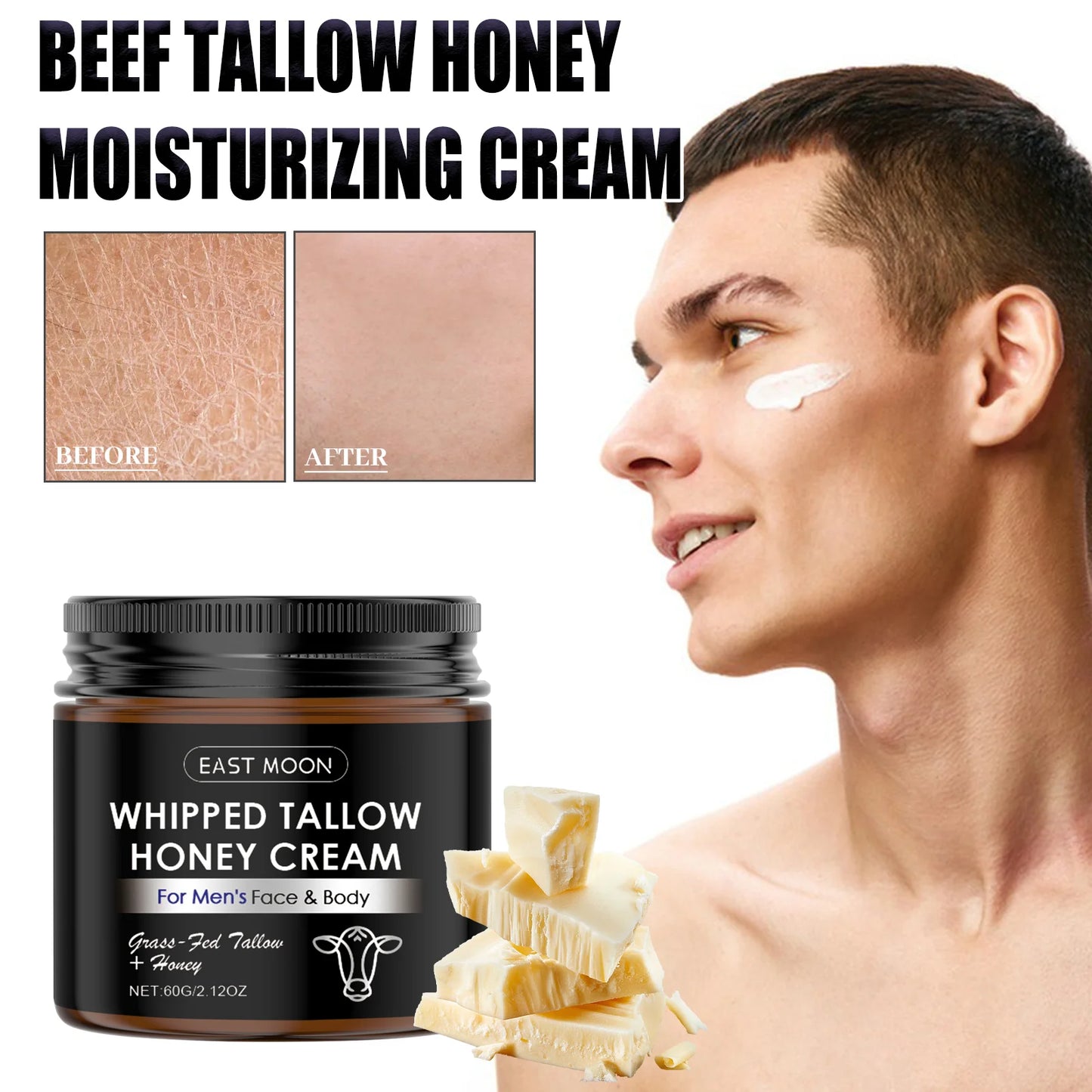 Men's Beef Tallow & Honey Deep Nourishing Face Balm | 60g