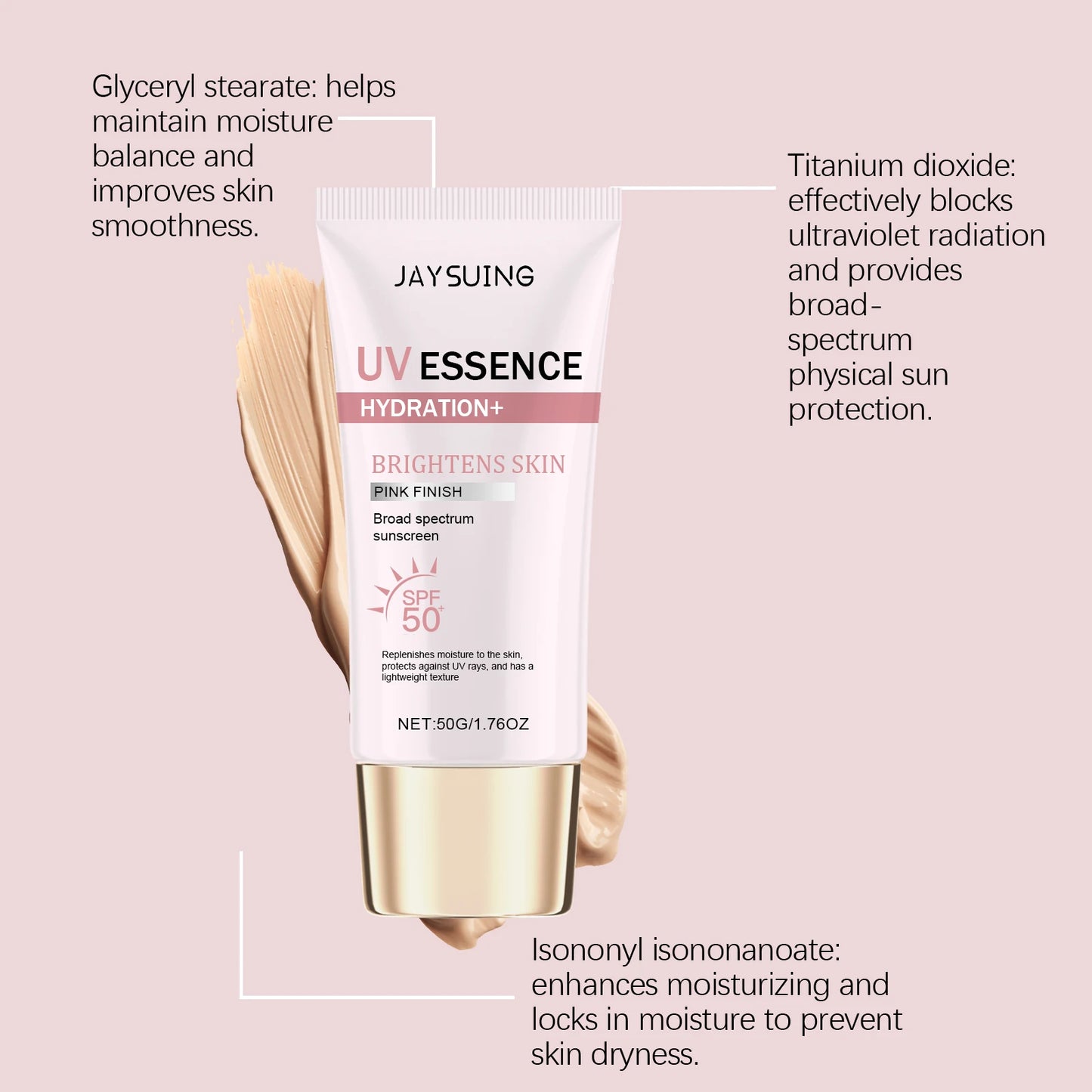 Jaysuing UV Essence Stick SPF 50+ Hydrating Oil Free Anti Sun Natural Sunblock Facial Moisturizer Soothing Skin Care Beauty Peaceful Pleasures Health and Wellness