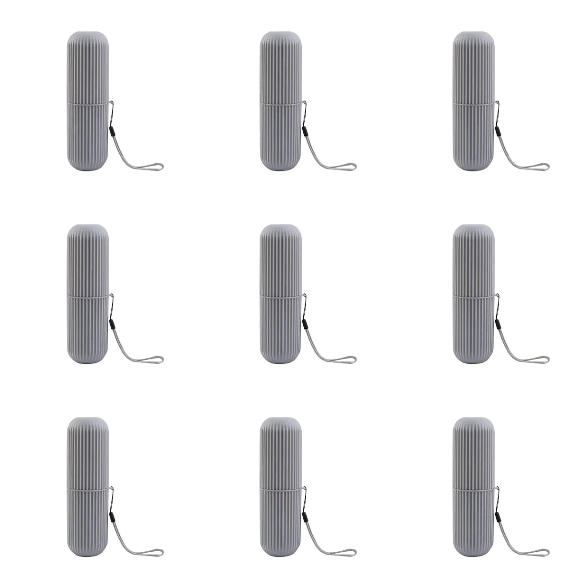 Portable Toothpaste Toothbrush Protect Holder Case Travel Camping Storage Box Protect Toothbrush Toothpaste from Dirt and Damage Peaceful Pleasures Health and Wellness 9pcs Grey