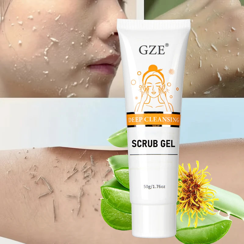GZE Castor Oil Exfoliating Gel – Face & Body Scrub 50g