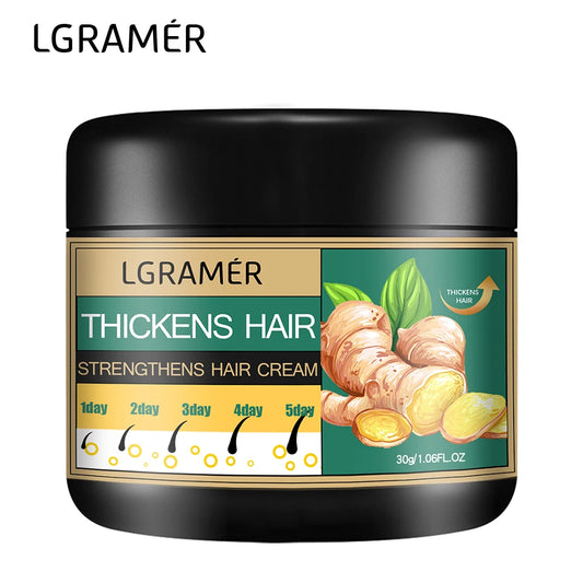 Ginger Hair Cream Deep Cleansing Promote Hair Growth Relieving Hair Loss Improving Scalp Stimulate Hair Follicle Smoothing Care Peaceful Pleasures Health and Wellness 60g