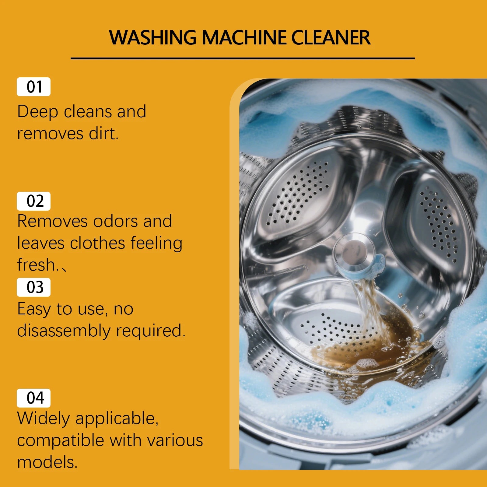 Washing Machine Cleaning Tablets - Gentle Stain and Scale Removal Effervescent Tablets Household Washing Machine Daily Cleaning Peaceful Pleasures Health and Wellness