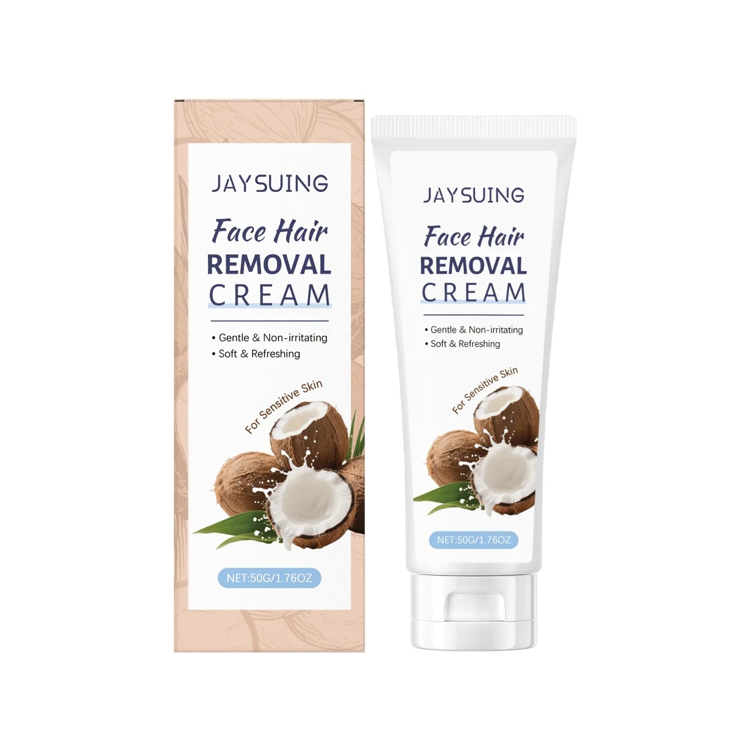 Jaysuing Coconut Facial Hair Removal Cream – Lip & Chin 50g