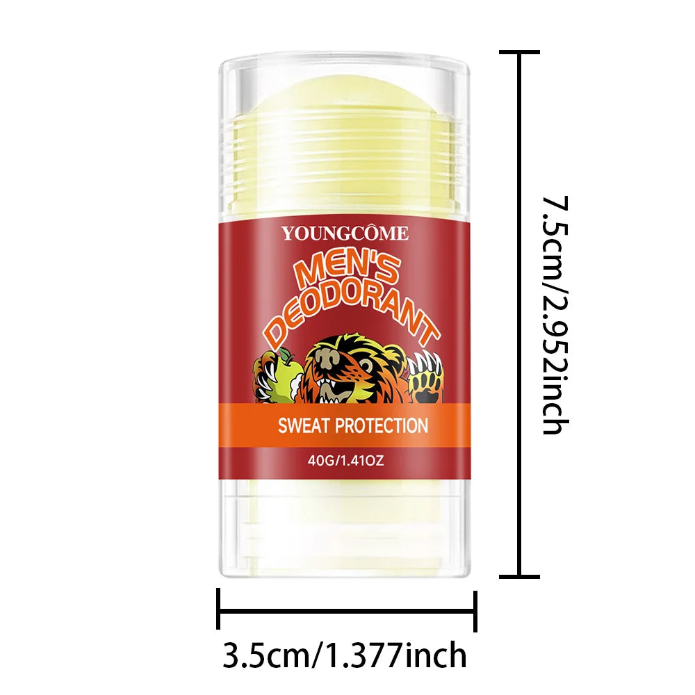 YOUNGCOME Men's Deodorant Stick – Anti-Sweat Odor Control Men's Deodorant Stick Peaceful Pleasures Health and Wellness 40g